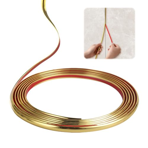 10m Goldene selbstklebende Zierleisten aus Metall Selbstklebende Fensterleisten können an der Bordüre Befestigt Werden PVC-Deckenleisten Heimdekoration
