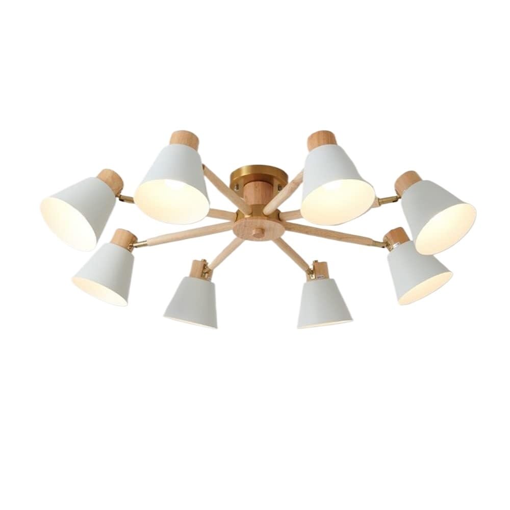 Plafonnier milieu du siècle en métal blanc au design semi-encastré