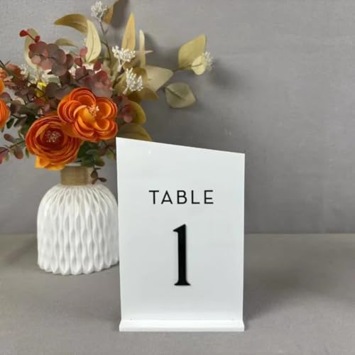 Letrero de números de mesa de boda de acrílico negro premium para decoración de eventos 4