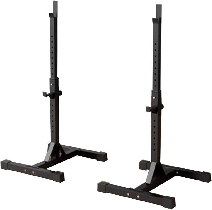 Adjustable Squat Rack Stand Barbell Rack Dip Bar Station Free Press Bench Rack Equipment 440LBS Max Load Multifunction Weight Lifting for Home GymBlack