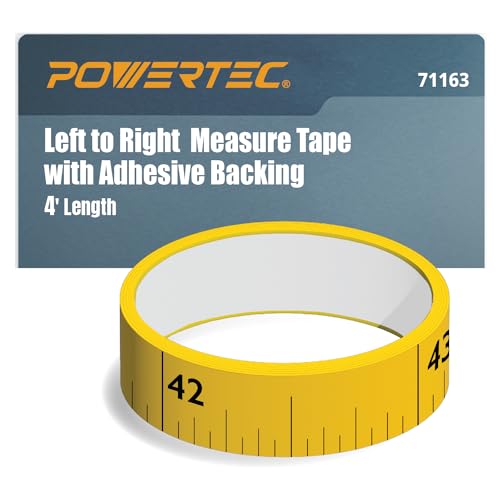 POWERTEC 4′ Measuring Tape with Adhesive Backing