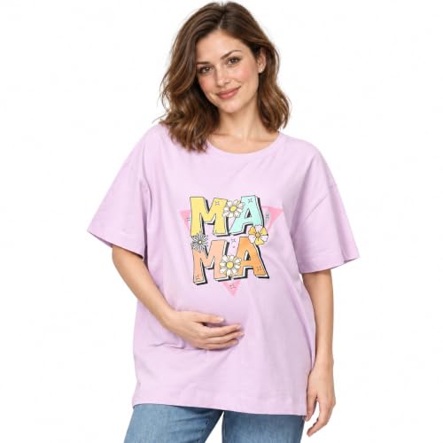 Image of The Mom Store Mom T-Shirt | Cotton | Pre and Post Pregnancy | Quirky Statements | Comfortable | Oversized
