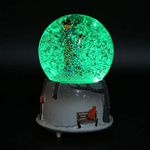 HERCHR Musical Snow Globe Music Box for Bedroom Study Room Desktop Ornament Novelty Night Light Musical Snow Globe Birthdays Festival Gifts