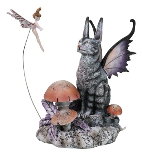Ebros Gift Whimsical Amy Brown Curious Encounter Fairy Grey Striped