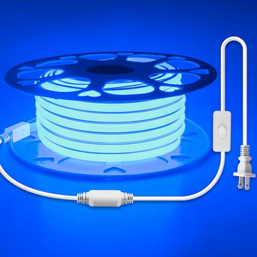 Tira de LED COB Azul 50ft 120V impermeable IP67 miniatura 1