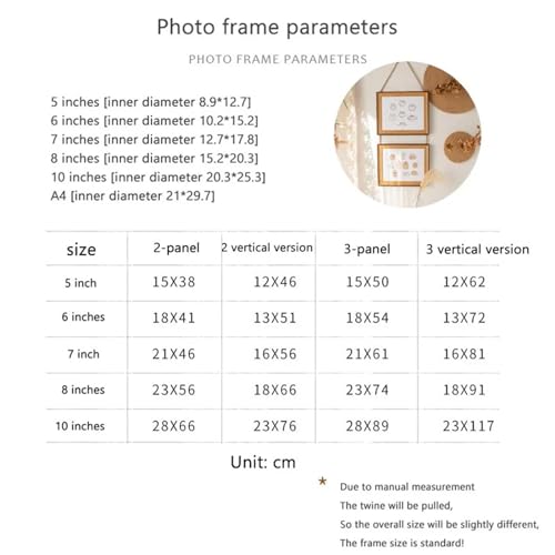 Cadre photo mural sans clous multiples combinaison suspendue créative