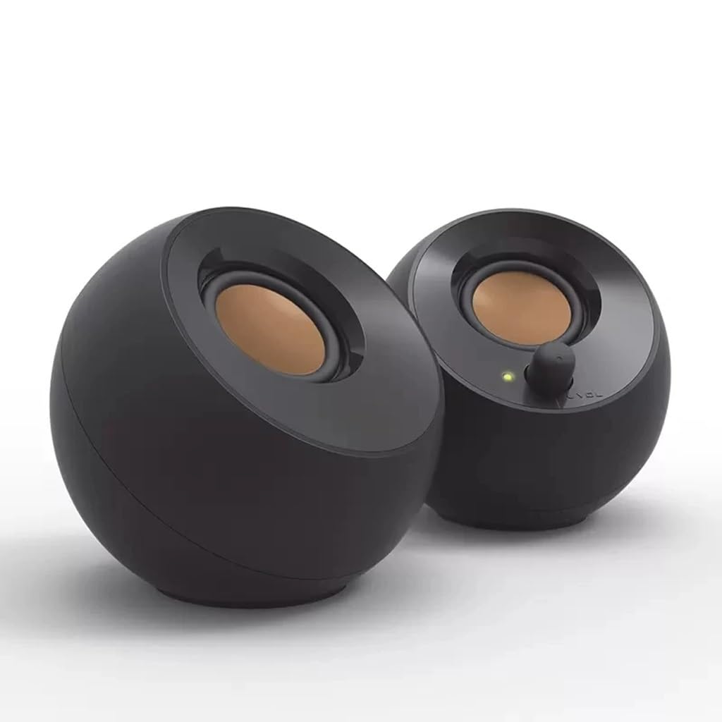 Altavoces de escritorio alimentados para computadora y sonido de graves pc 7