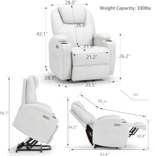 Sillón ergonómico reclinable piel para adultos miniatura 3