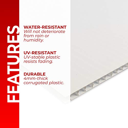 Box Of 5 Quantity Blank Yard Signs 18X24 With H-Stakes For Garage Sale Signs, For Rent, Open House, Estate Sale, Now Hiring, Or Political Lawn Sign #TOP2