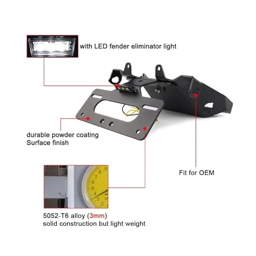 Support plaque d'immatriculation Ducati Monster finition premium