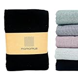 MOMOMUS Colcha Multiusos, Práctica y Confortable - Jarapa, Foulard, Sobrecama - Tela Cubre Sofá de 1 Plaza o Manta Plaid para Sofá o Sillón - Negro, 150 x 200 cm