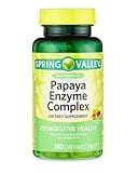 Spring Valley Papaya Enzyme Complex, Fast Dissolve Chewable Tablets, 180 Count
