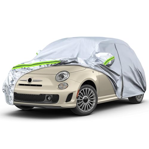 JUDANNA Autoabdeckung Outdoor Wasserdicht Passend für 2007-2024 FIAT 500 500C