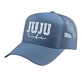 Juju Life Juju Grandma Juju Grandmother Trucker Hat with Adjustable Mesh Back, Light Blue