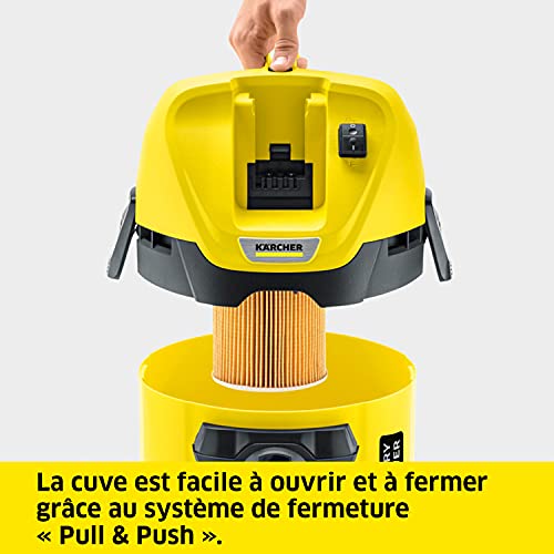 Kärcher 36 V Aspirateur Multifonction sans Fil WD 3 Battery, Eau/Poussière, Filtre Cartouche, Flexible : 2 m, Taille Cuve : 17 l, Puissance : 300 W, Compatible avec Batterie 36 V Kärcher non Incluse - Image 3