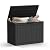 Mars Villa 45 Gallon Outdoor Storage Box, Resin Deck Box Waterproof, Storage Chest for Outside Patio Furniture Cushions, Pool Supplies, Garden Tools, UV Resistant and Weatherproof, Black