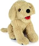 Golden Retriever Animaux farcis, jouets en peluche pour chien puppy doux, cadeaux en peluche farcie pour bébé pour enfants, Beige, 12"