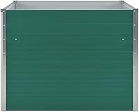 Vista 3 de vidaXL Cama de jardín elevada, cama de flores elevada, maceta de acero galvanizado, maceta al aire libre para patio, jardín, verduras, hierbas, verde