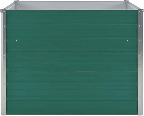 Miniatura 3 de vidaXL Cama de jardín elevada, cama de flores elevada, maceta de acero galvanizado, maceta al aire libre para patio, jardín, verduras, hierbas, verde