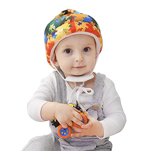 Ylucky Cute Baby Safety Helmet Toddler Head Protection Adjustable Baby Bumper Hat Head Cushion Helmet Bumper Bonnet