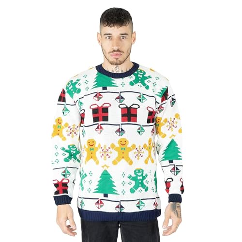 Jersey navideño blanco de punto Noroze