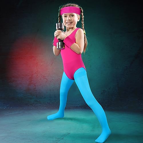 Disfraz Infantil 80s Workout para Niñas miniatura 5