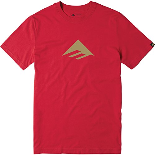 T-shirt Emerica Triangle 7.1 haut de skate en coton gris et imprimé bleu