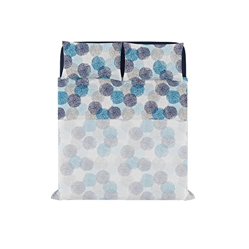 Italian Bed Linen MB Home Italy “Fantasy” Bed Sheets Set, Soffioni Blu, Double - Image 2