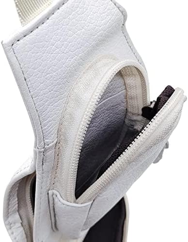 Miniatura 5 de Hebetag Bolso bandolera de cuero casual para hombres y mujeres, #00blanco, Mochila cruzada de moda para el pecho