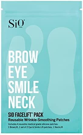 SiO Beauty FaceLift | Neck, Forehead, Eye & Smile Anti-Wrinkle Patches | Overnight Smoothing Silicone Patches For Face, Neck, Forehead, Eye & Smile Fine Lines And Signs Of Aging
