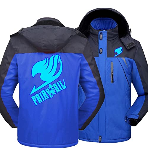 Jaquetas impermeáveis com capuz masculinas para FAIRY TAIL Jaqueta de esqui impressa Windbreaker Win