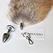 Chunxiao Luxe Fox Fur Tail Keychain - Fashion Accessory with Gold Clasp (1, Earth Yellow)