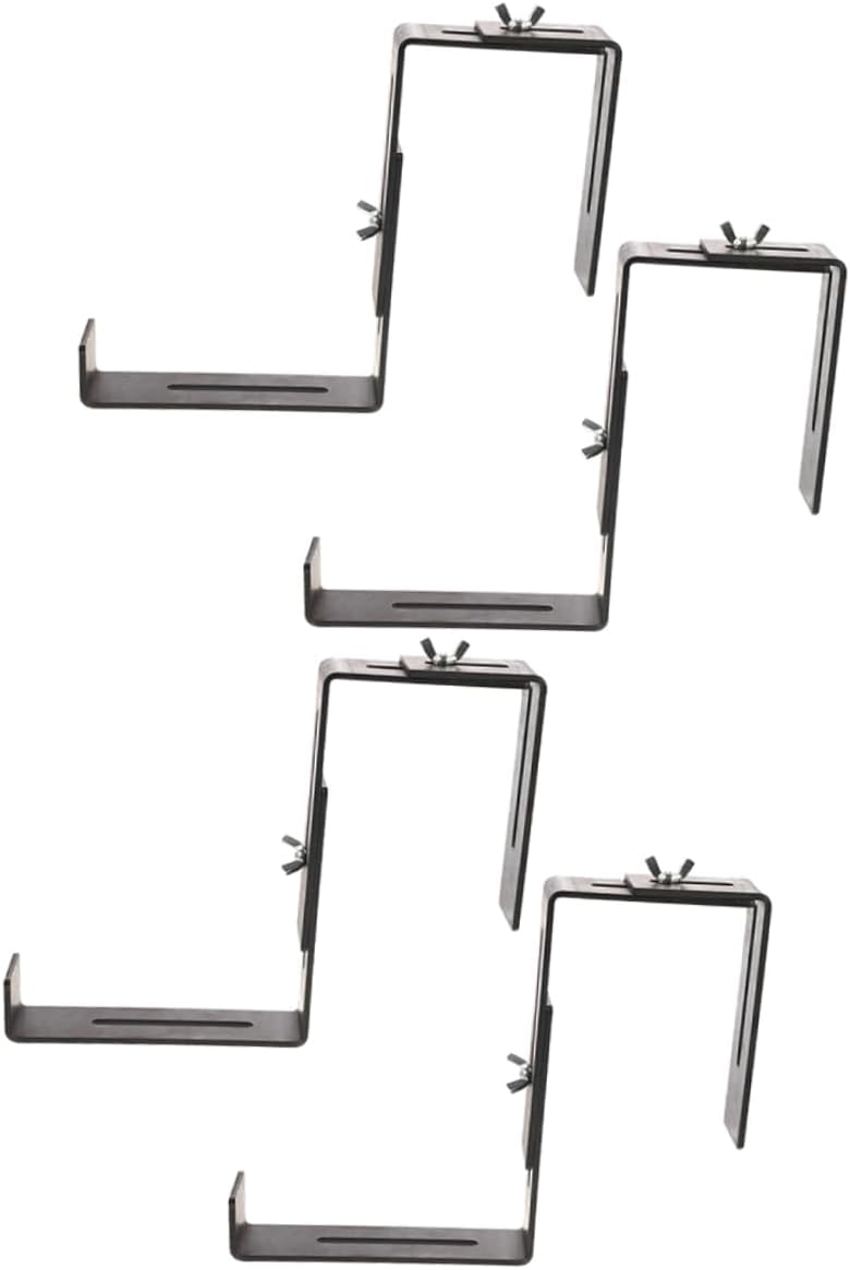 4pcs Flower Pot Holder Bracket Outdoor Planter Box Accessory for Railing and Fence Lightweight Design for Easy Installation