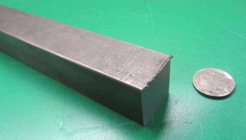 4140 Alloy Steel Square Bar 1.00" Thickness x 1.00" Width x 1 Ft. Length, 1 Pc.