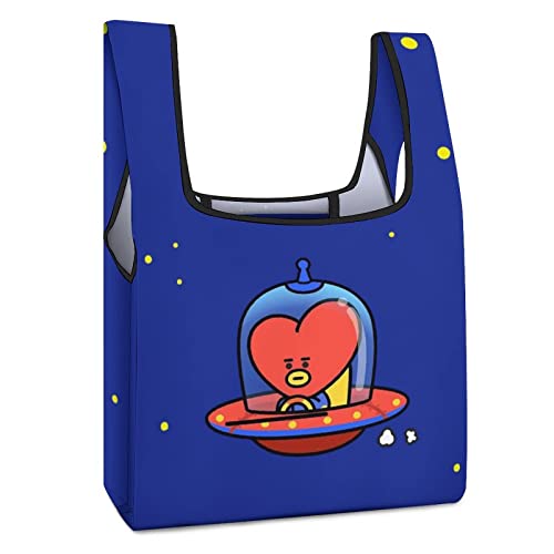 [JMI] 防弾少年団・Bt21 エコバッグ 買い物袋 折りたたみ エコバッグ おしゃれ コンビニバッグ 軽い ショッピングバッグ 収納繰り返し洗えるレジバッグ 軽量 防水 買い物袋 男女兼用 軽量 耐久性 幅42cm*高さ62cmのサムネイル