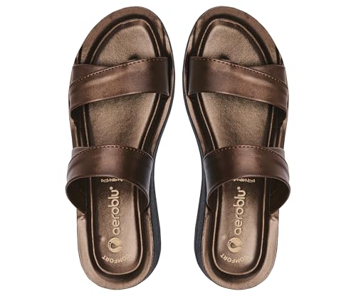 Image of AEROBLU Comfortable Mid Heel Slippers for Women | Flexible & Durable | Anti-Skid & Lightweight Slippers for Girls | Ideal for Party, Ethnic & Daily wear