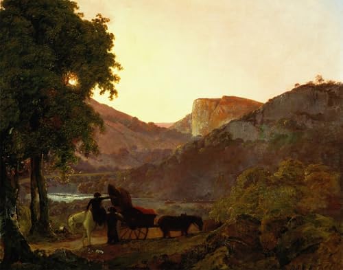 Cuadro Paisaje de Wright de Derby lienzo SERENDIPITP para renovar la decoracion del dormitorio