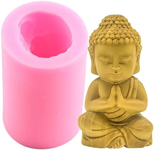 Miniatura 3 de Buddha Design - Molde de silicona para velas de fondant, moldes de caramelo de chocolate, velas de aromaterapia, cera de resina, yeso, manualidades,
