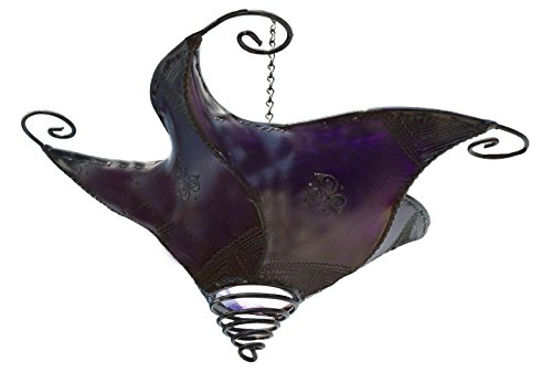 Treasures Of Morocco Moroccan Lamps & Sconces Handmade Leather Henna Lamp Medium Ceilling Chandlier Sconce