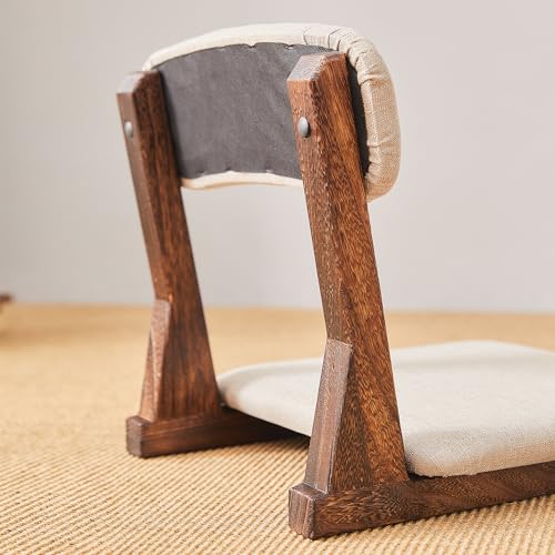Image of Meditation Chair with Back Support,Japanese Floor Chair,Back Jack for The Floor,Floor Seating,Tatami Floor Seats