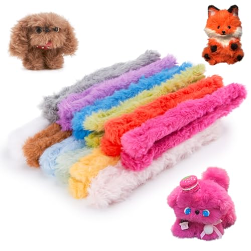 GUWINA 12Pcs Jumbo Pipe Cleaners Craft 39.37'' Long x 0.8'' Thick, Faux Bunny Fur Fluffy Chenille Stems Set, Fuzzy Sticks for DIY Arts, Creative Kids Animal Crafts & Holiday Decorations, 12 Colors