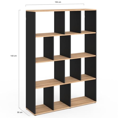 Etagère bibliothèque JENA bois - vue 4
