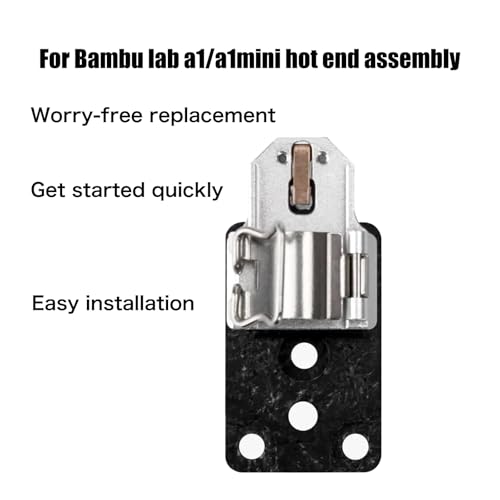For BambuLab A1/A1mini Hotend Heating Assembly - A1 Series, A quick clamping mechanism is used to secure the heater block and heating base, no additional tools required, easy to install, fast heating