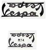 Color: negro Ecoshirt Pegatinas Stickers Vespa R74 Aufkleber Decals Autocollants Adesivi, Negro