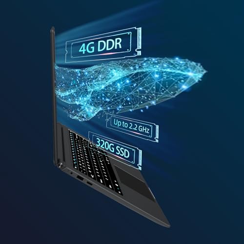 Image of 15.6 inch Laptop Computer,Celeron N3450,4GB RAM and 320GB SSD,Windows 11 Laptop Computers with FHD 1920 * 1080 IPS Display Notebook PC,Slim and Lightweight Notebook,Work and Students laptops,Gray, WPS