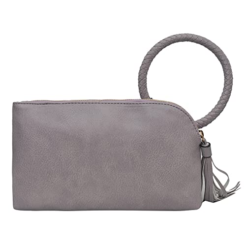 Image of NGIL Faux Leather Mini Wristlet Purse | Women's Handbag, Fashion Wristlet Wallet, Compact Everyday Purse with Fringe Tassel