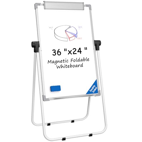 MaxGear Easel Whiteboard 36" x 24" Magnetic Portable Dry Erase