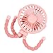 Zerodis Battery Operated Clamp/Holder On Fan, ABS Material, Portable Compact Design for Baby Stroller, Travel and Outdoor Use (Pink)
