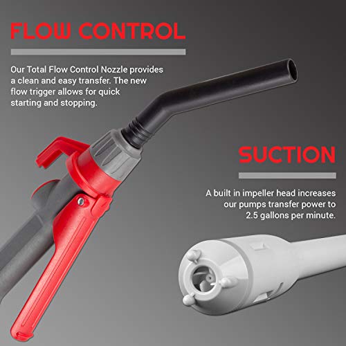 TeraPump A-TREP01-001 TREP01 Multi-Purpose Battery Powered Fuel Transfer Pump - 2D Battery, 2.5 GPM - Thumbnail 3