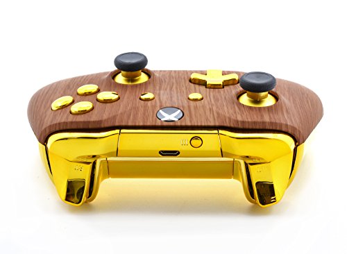 Image of MODDEDZONE UN-Modded Custom Controller compatible with Xbox One S /X... (3.5 mm jack) (Golden Wood)